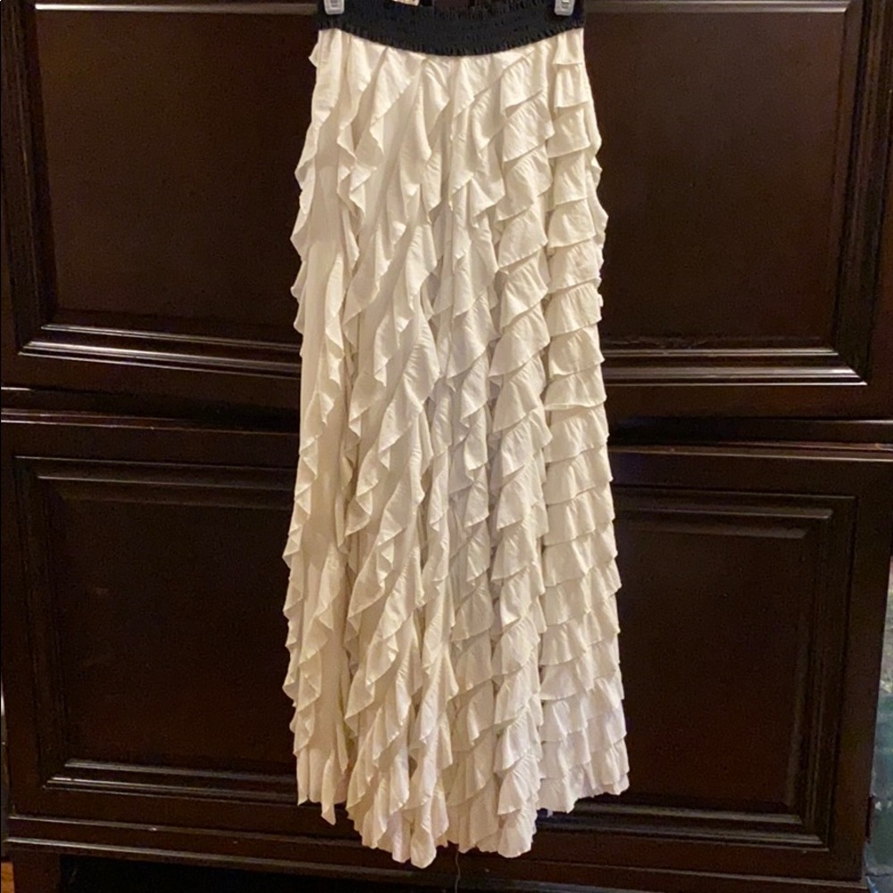 NWOT Free People Ruffle Maxi Skirt